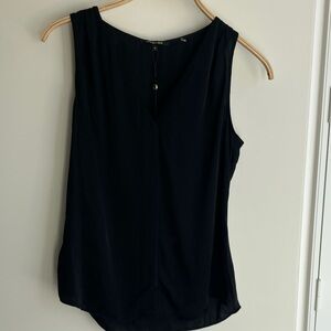 KOBI HALPERIN Georgie Blouse V Neck Black Sleeveless Silk/Spandex Women’s M NWT